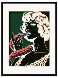 Gerahmter Kunstdruck Schlangenherrin