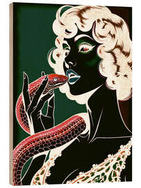 Holzbild Schlangenherrin