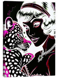 Leinwandbild Leopardendame II