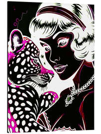 Magnettafel Leopardendame II