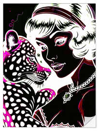 Wandsticker Leopardendame II