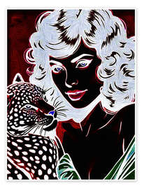 Wandbild Leopardendame I - Samantha Oliver