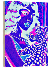 Holzbild Jaguardame - Samantha Oliver