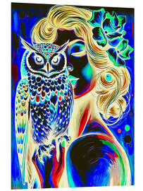 Hartschaumbild Eulendame