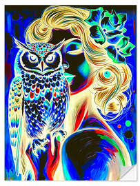 Wandsticker Eulendame