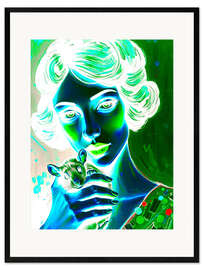 Gerahmter Kunstdruck Rattendame