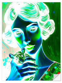 Wandsticker Rattendame