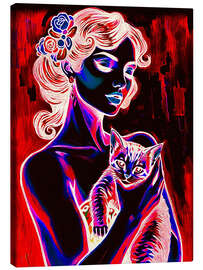 Leinwandbild Kätzchendame - Samantha Oliver