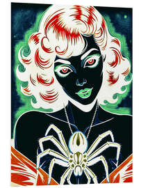 Hartschaumbild Spinnenmädchen