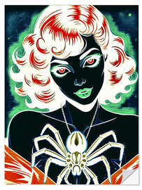 Wandsticker Spinnenmädchen