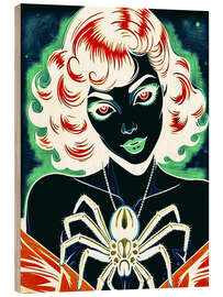 Holzbild Spinnenmädchen