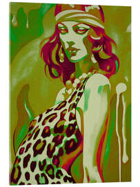 Acrylglasbild Hippie-Mädchen