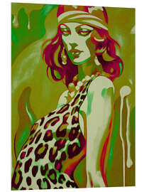 Hartschaumbild Hippie-Mädchen