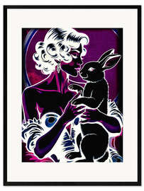 Gerahmter Kunstdruck Lady Purple Magic