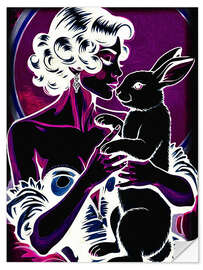 Wandsticker Lady Purple Magic