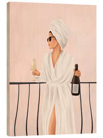 Holzbild Morgenwein II