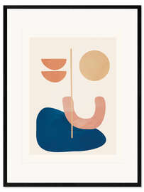 Gerahmter Kunstdruck Set Line Flow II