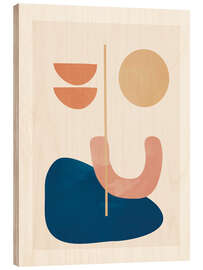 Holzbild Set Line Flow II