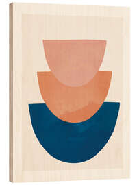 Holzbild Set Line Flow I