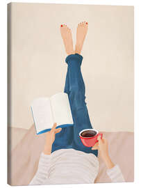 Leinwandbild Morgenlektüre