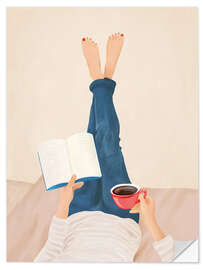 Wandsticker Morgenlektüre