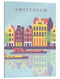 Gallery Print Amsterdamer Stadtbild-Illustration