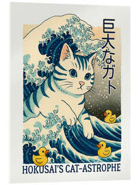 Acrylglasbild Die Kanagawa-Katze