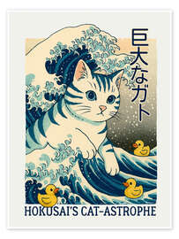 Poster Die Kanagawa-Katze - nobelart