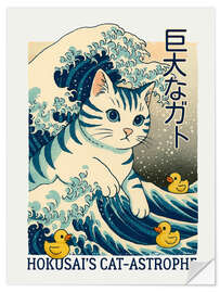 Wandsticker Die Kanagawa-Katze