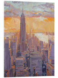 Acrylglasbild Manhatten Sunset - Paul Simmons