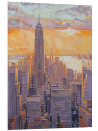 Hartschaumbild Manhatten Sunset