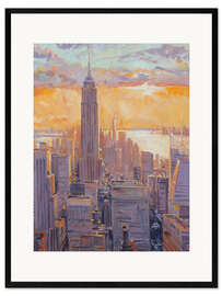 Gerahmter Kunstdruck Manhatten Sunset