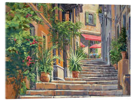 Acrylglasbild Café und Treppen - Paul Simmons