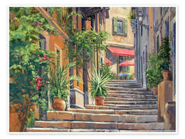 Wandbild Café und Treppen - Paul Simmons