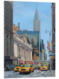 Acrylglasbild New Yorker Taxis an der Grand Central Station - Paul Simmons