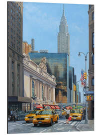 Alubild New Yorker Taxis an der Grand Central Station - Paul Simmons