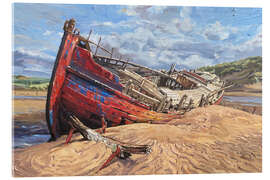 Acrylglasbild Buntes altes Schiffswrack - Paul Simmons