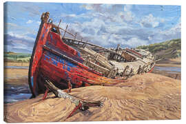 Leinwandbild Buntes altes Schiffswrack - Paul Simmons