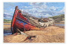 Wandbild Buntes altes Schiffswrack - Paul Simmons