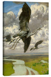 Leinwandbild Wundersame Vögel - Hans Thoma