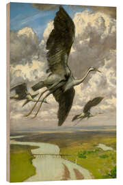 Holzbild Wundersame Vögel