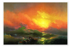 Wandbild Die neunte Welle, 1850 - Ivan Konstantinovich Aivazovsky