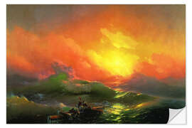 Wandsticker Die neunte Welle, 1850 - Ivan Konstantinovich Aivazovsky