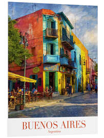 Hartschaumbild Buenos Aires, Argentinien, Reisekunst