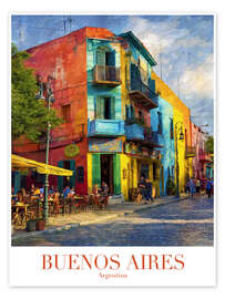 Poster Buenos Aires, Argentinien, Reisekunst