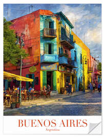 Wandsticker Buenos Aires, Argentinien, Reisekunst