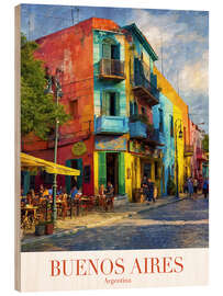 Holzbild Buenos Aires, Argentinien, Reisekunst