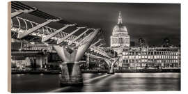Holzbild London - St. Paul’s im Lichterglanz - Melanie Viola
