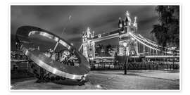 Poster London - Tower Bridge im Lichterglanz - Melanie Viola