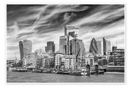 Poster London Skyline mit einzigartigem Flair - Melanie Viola